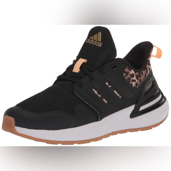 Adidas Black and Tan Sneakers with Leopard Print - Picture 1 of 9